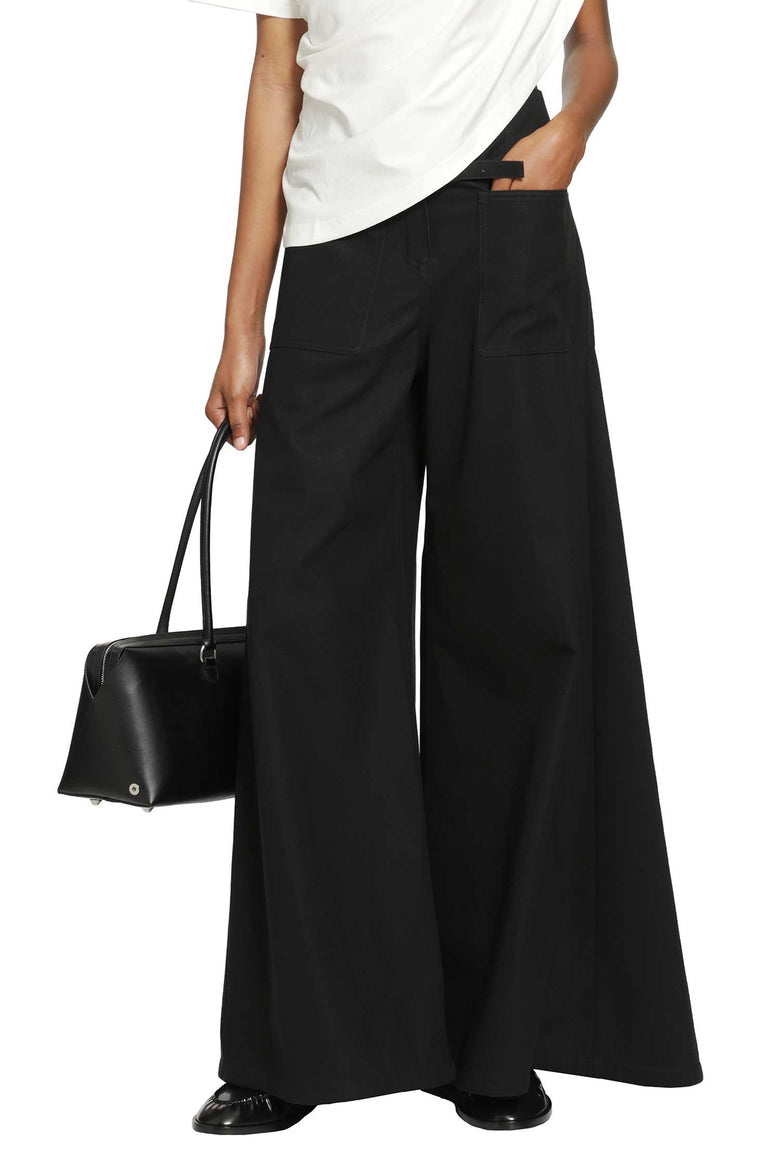 COURRÈGES Cotton Canvas Palazzo Pants woman
