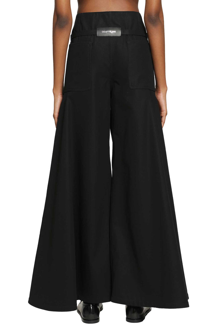 COURRÈGES Cotton Canvas Palazzo Pants woman