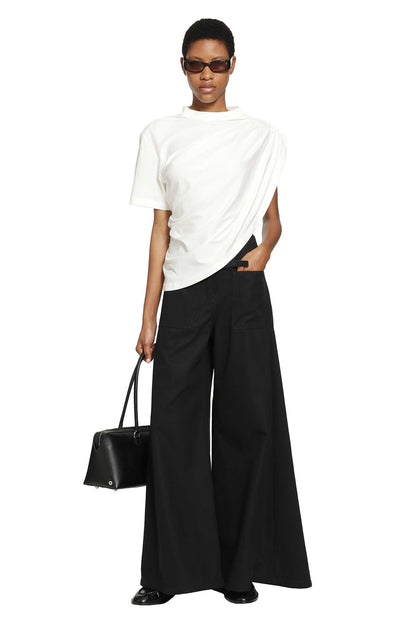 Cotton Canvas Palazzo Pants