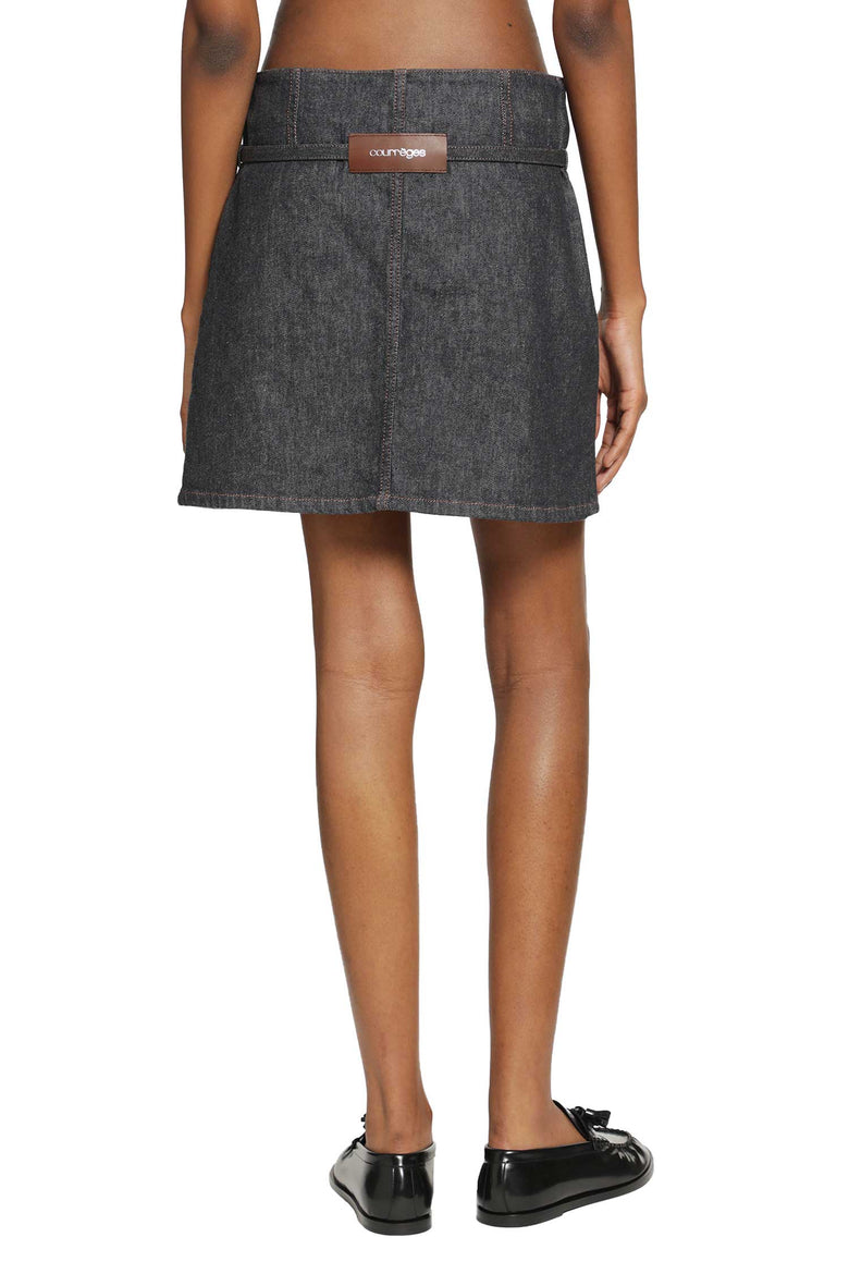 COURRÈGES Two Pockets Denim Skirt woman