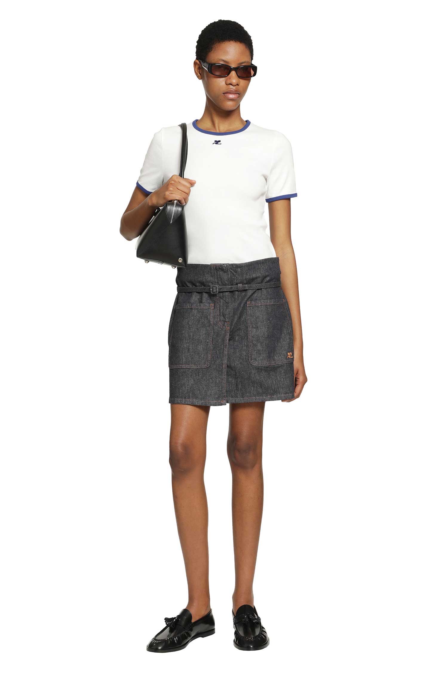 Two Pockets Denim Skirt