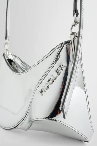 MUGLER WOMAN SILVER CROSSBODY BAGS