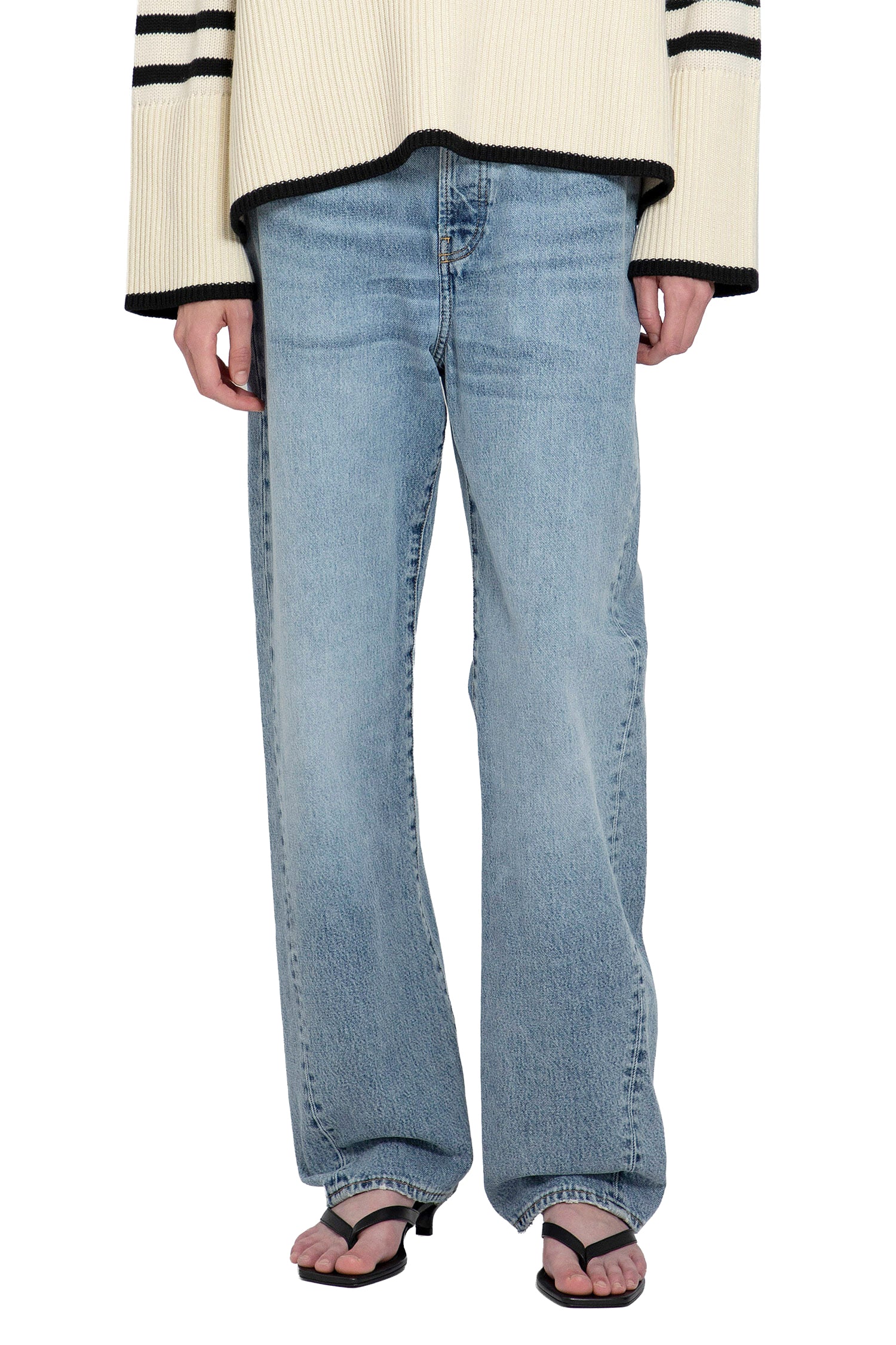 Twisted Seam Full-Length Jeans