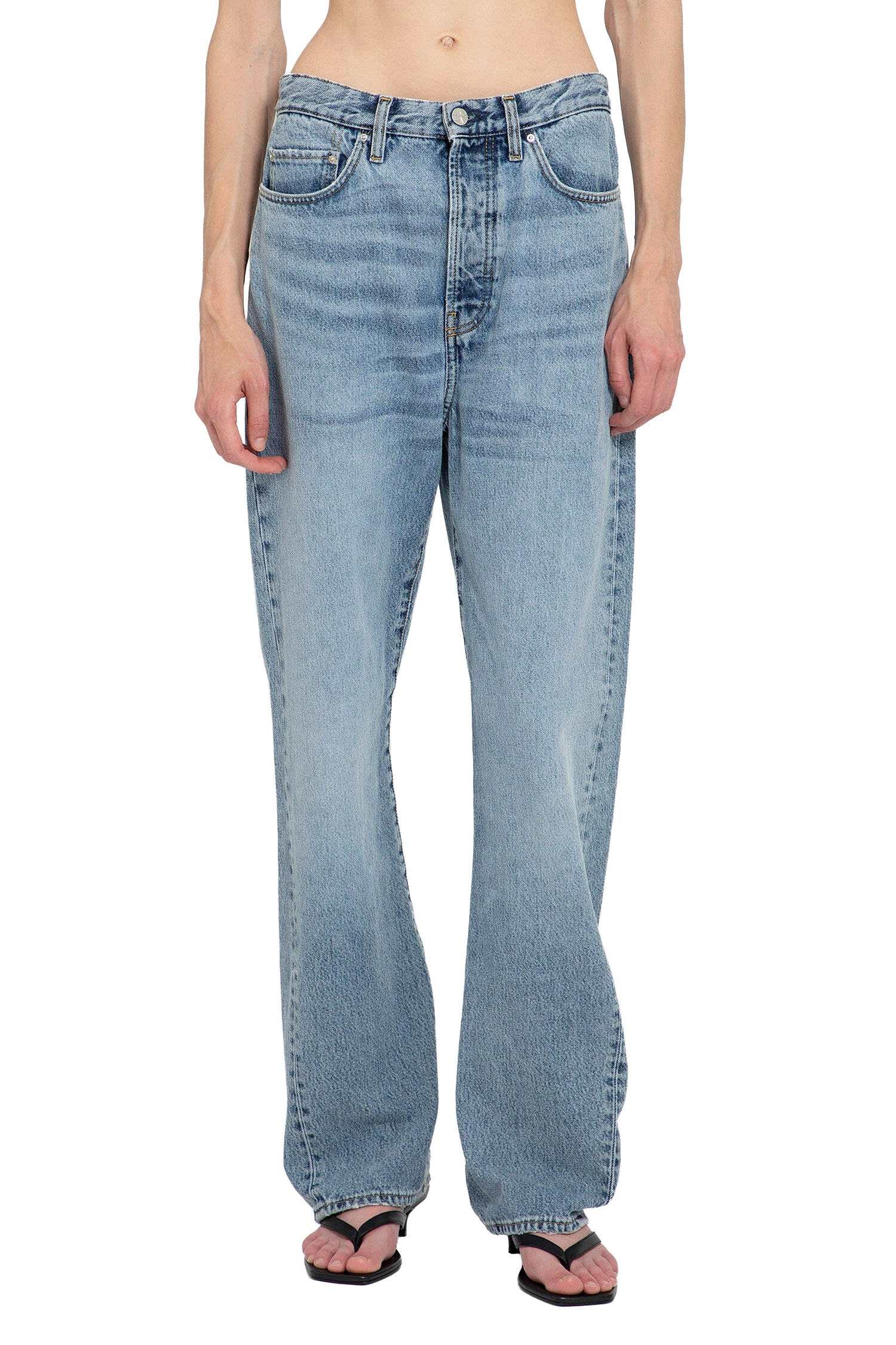 Twisted Seam Full-Length Jeans
