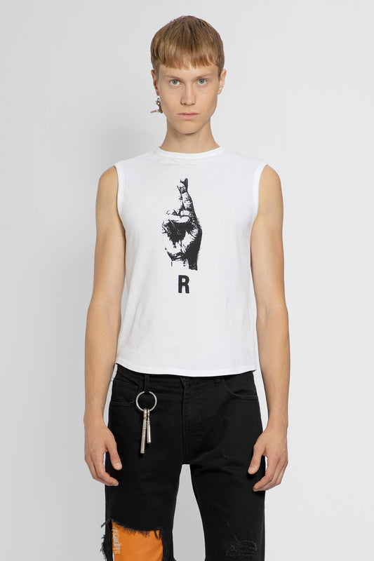 RAF SIMONS MAN WHITE T-SHIRTS & TANK TOPS