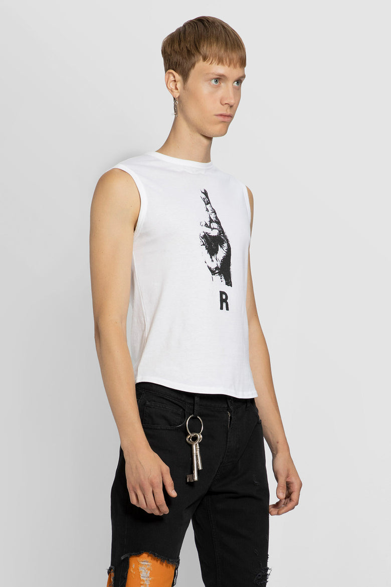 RAF SIMONS MAN WHITE T-SHIRTS & TANK TOPS