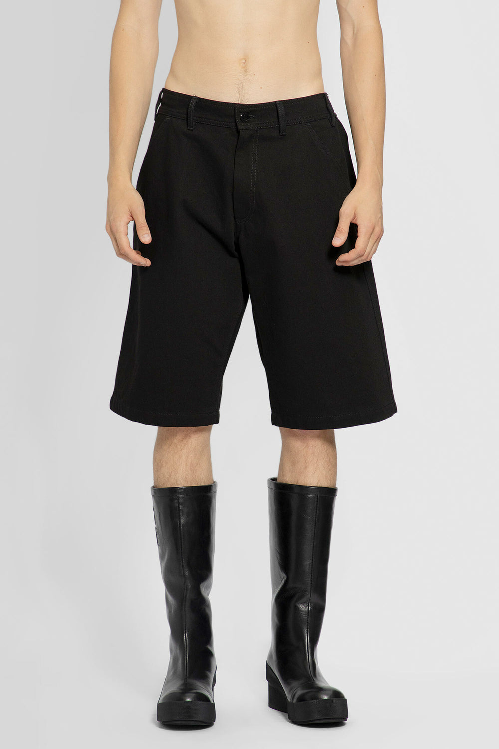 RAF SIMONS MAN BLACK SHORTS & SKIRTS