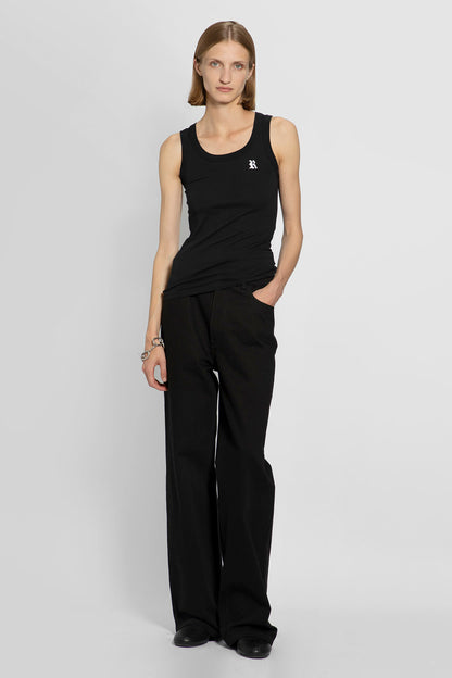 RAF SIMONS WOMAN BLACK T-SHIRTS & TANK TOPS