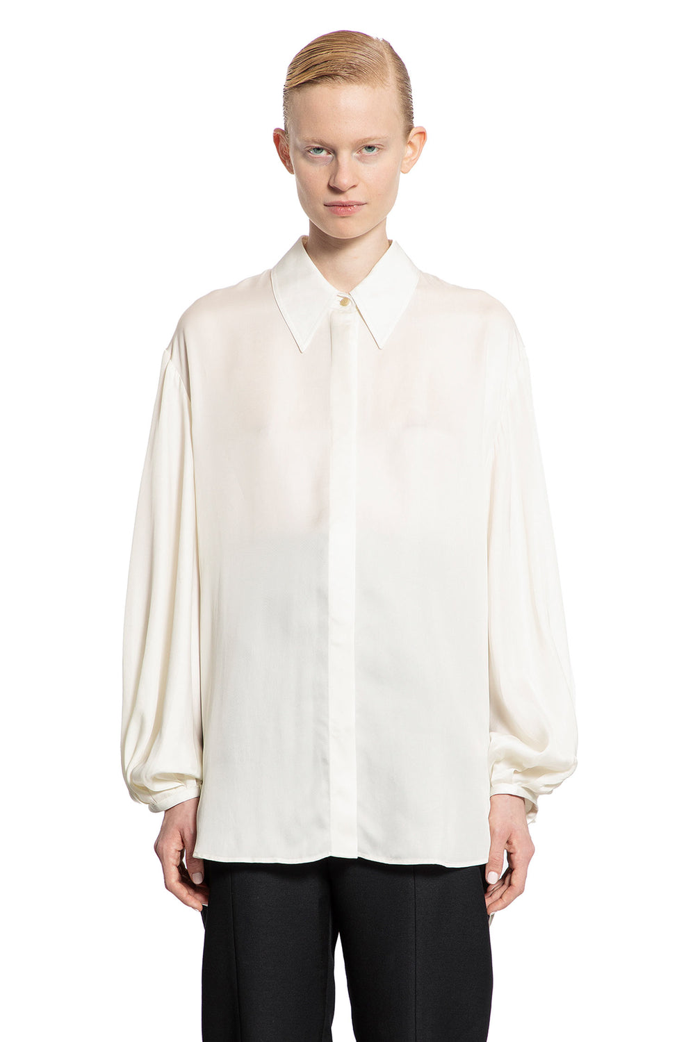 KHAITE WOMAN OFF-WHITE SHIRTS