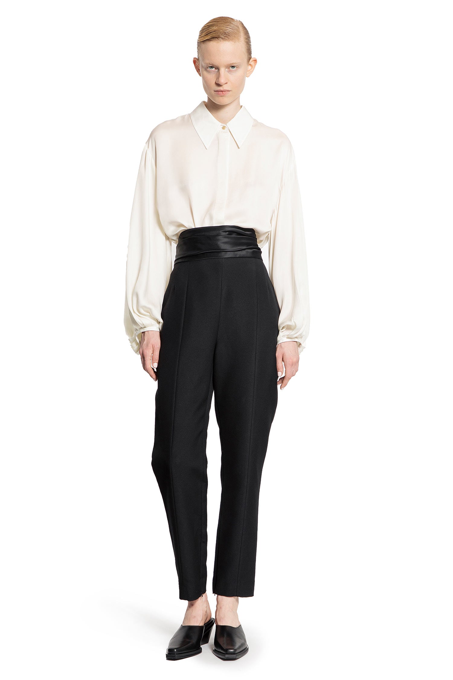 KHAITE WOMAN OFF-WHITE SHIRTS