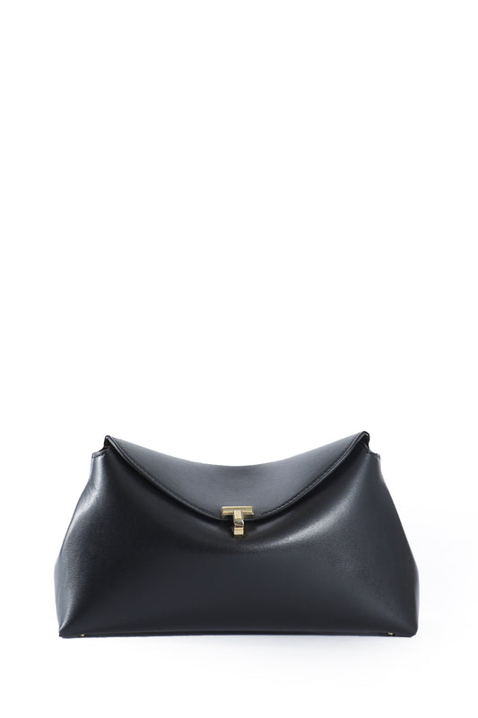 T-Lock Clutch in Leather