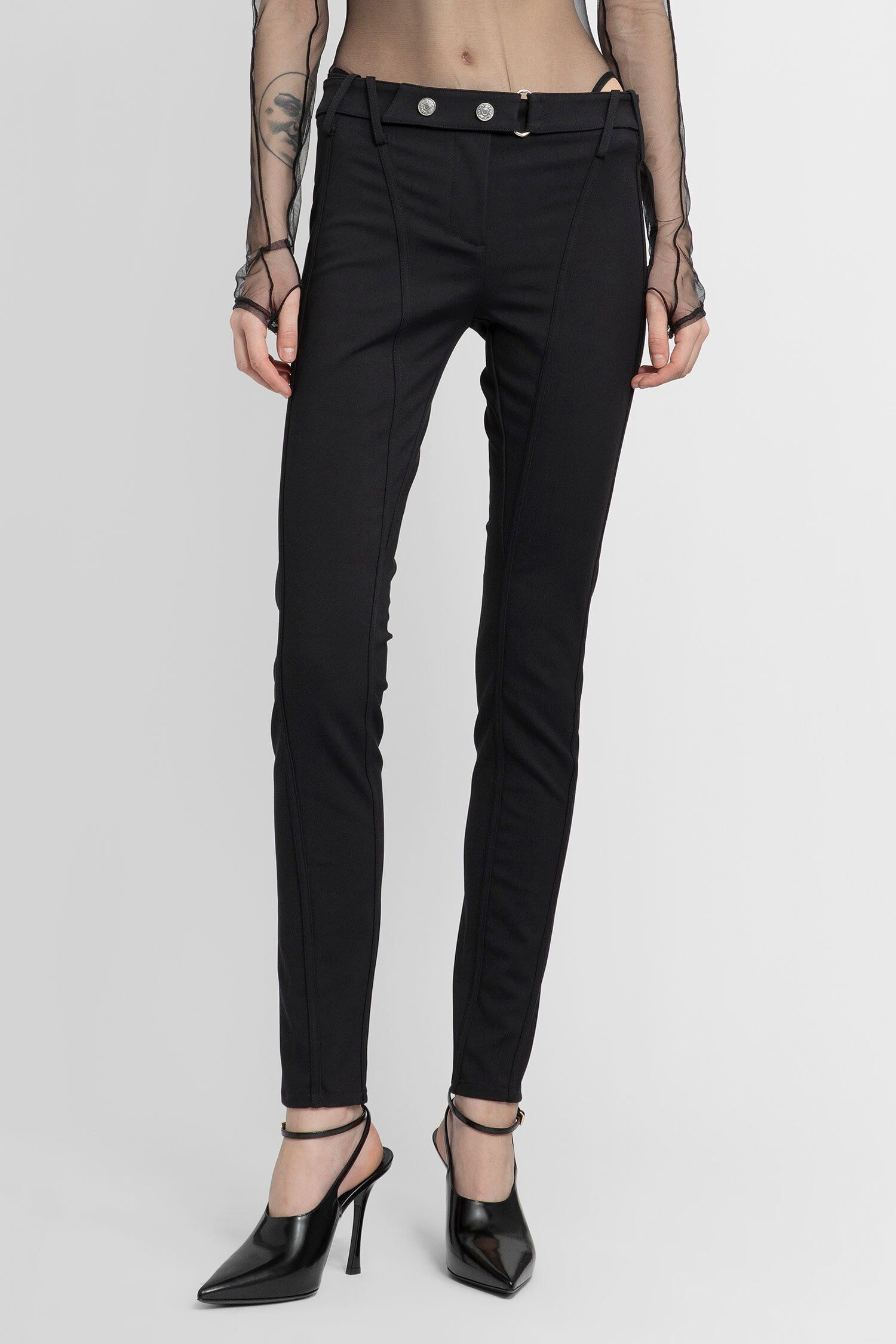 MUGLER WOMAN BLACK TROUSERS