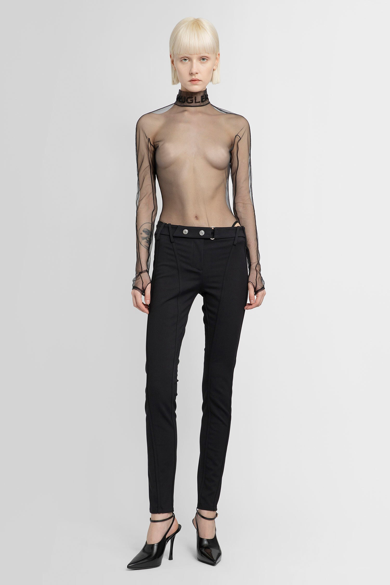 MUGLER WOMAN BLACK TROUSERS