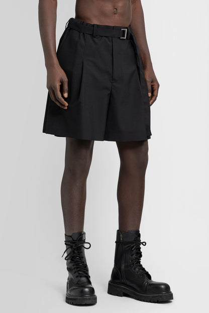 SACAI MAN BLACK SHORTS & SKIRTS