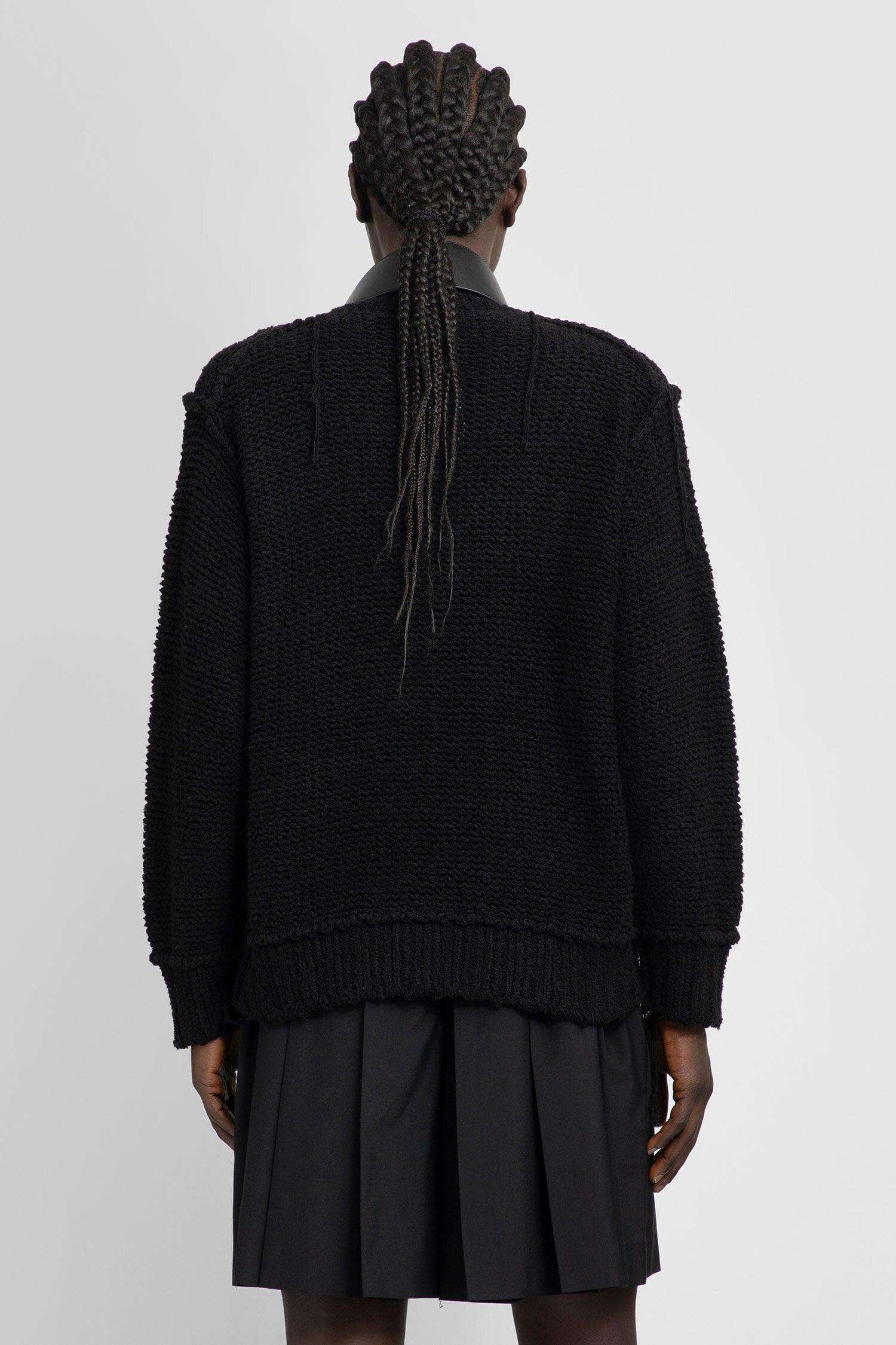 SACAI MAN BLACK KNITWEAR