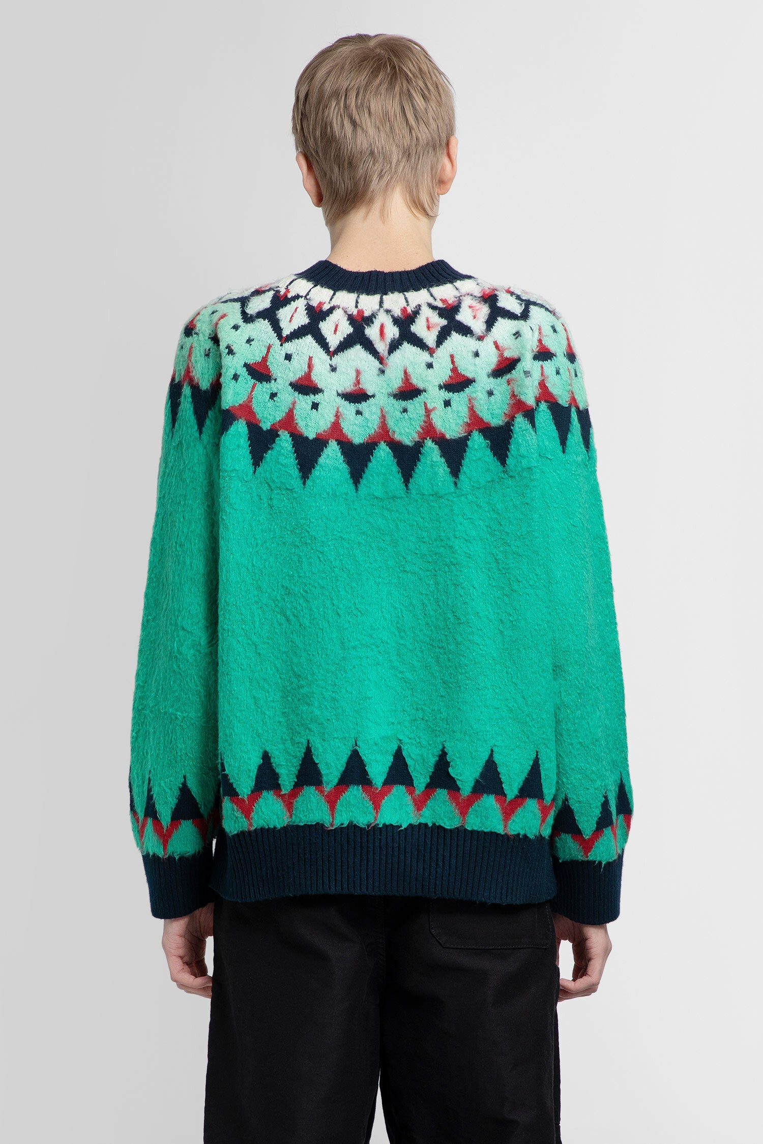 SACAI MAN GREEN KNITWEAR