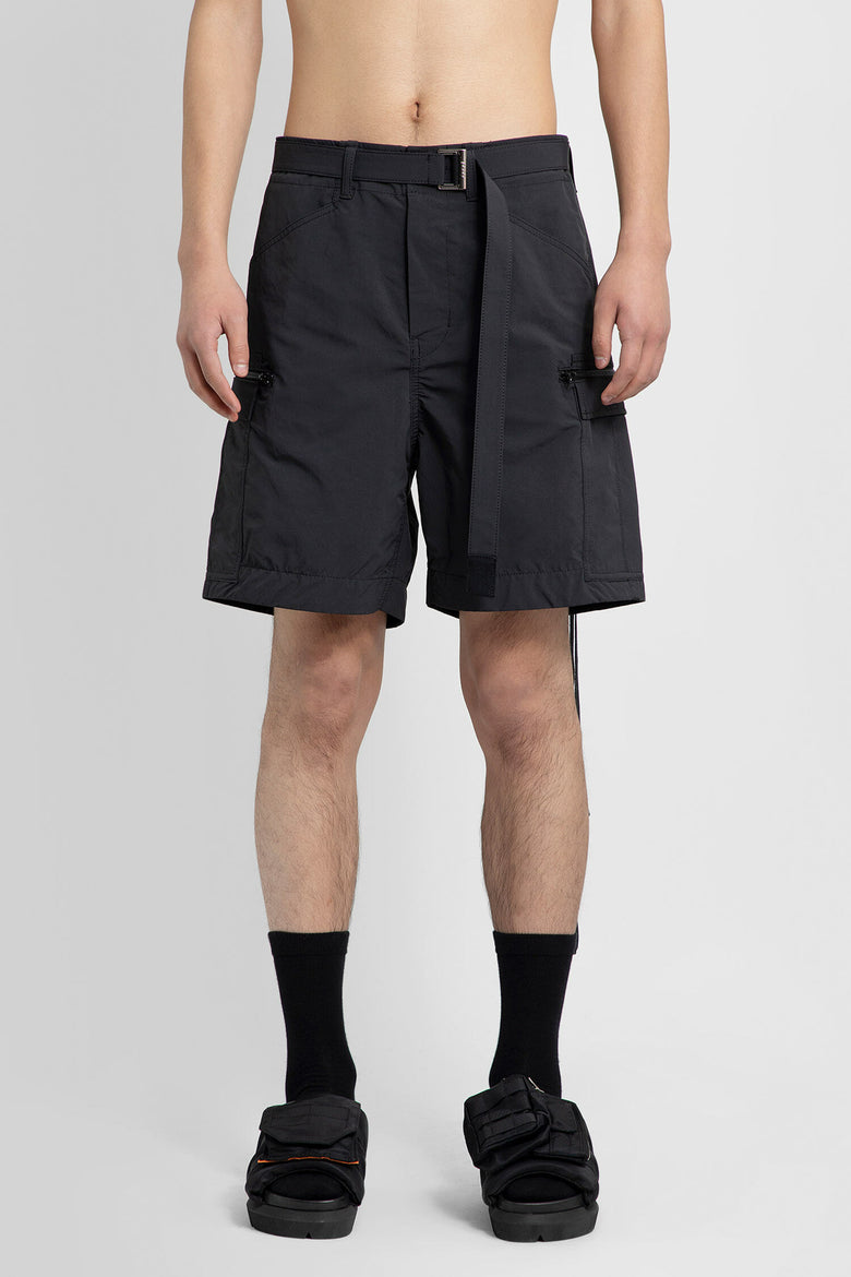 SACAI MAN BLACK SHORTS & SKIRTS