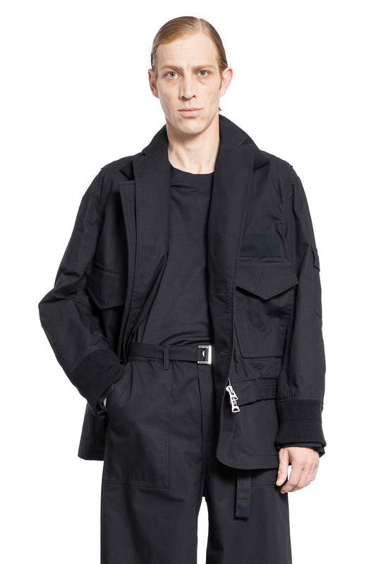 SACAI MAN BLACK JACKETS