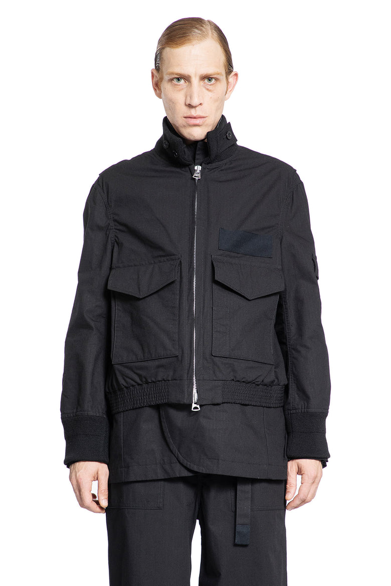 SACAI MAN BLACK JACKETS