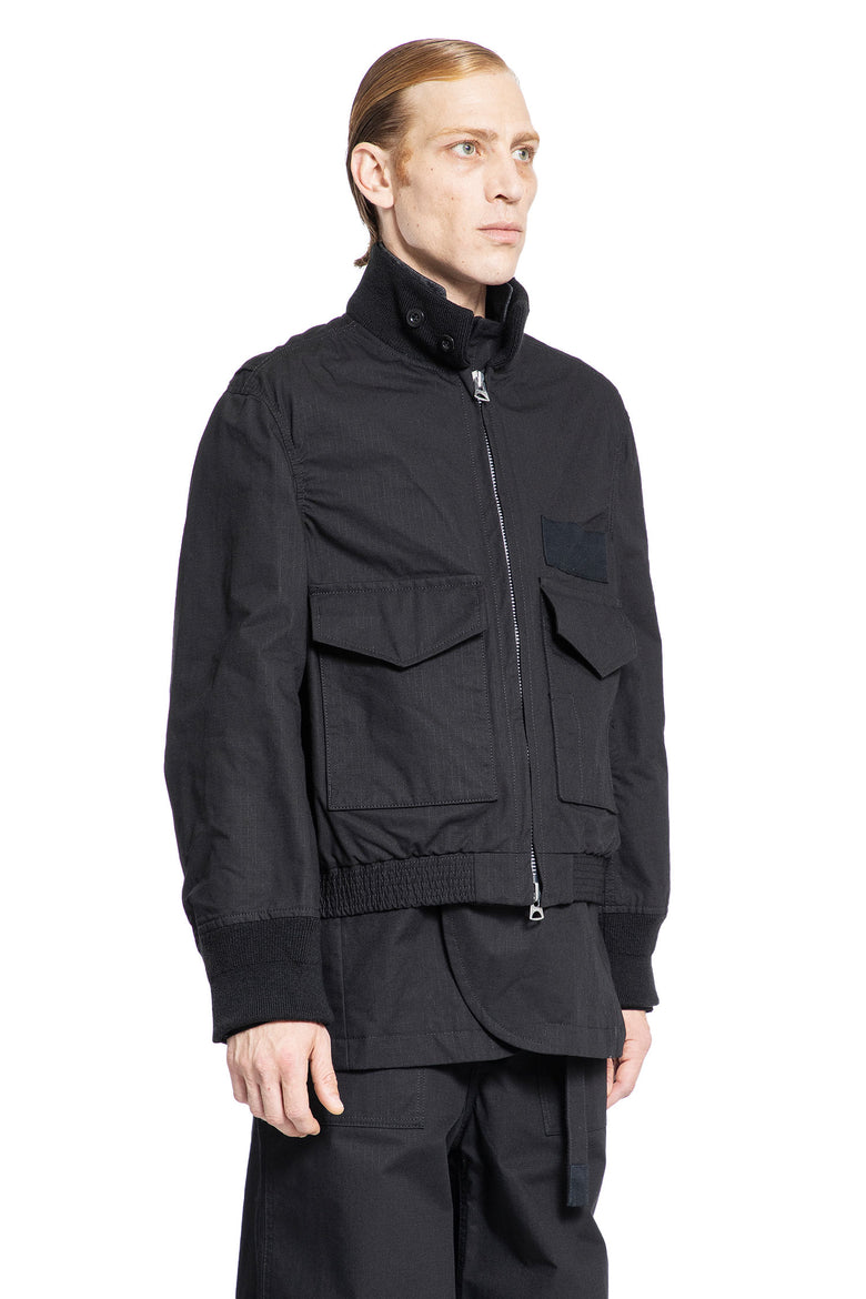 SACAI MAN BLACK JACKETS