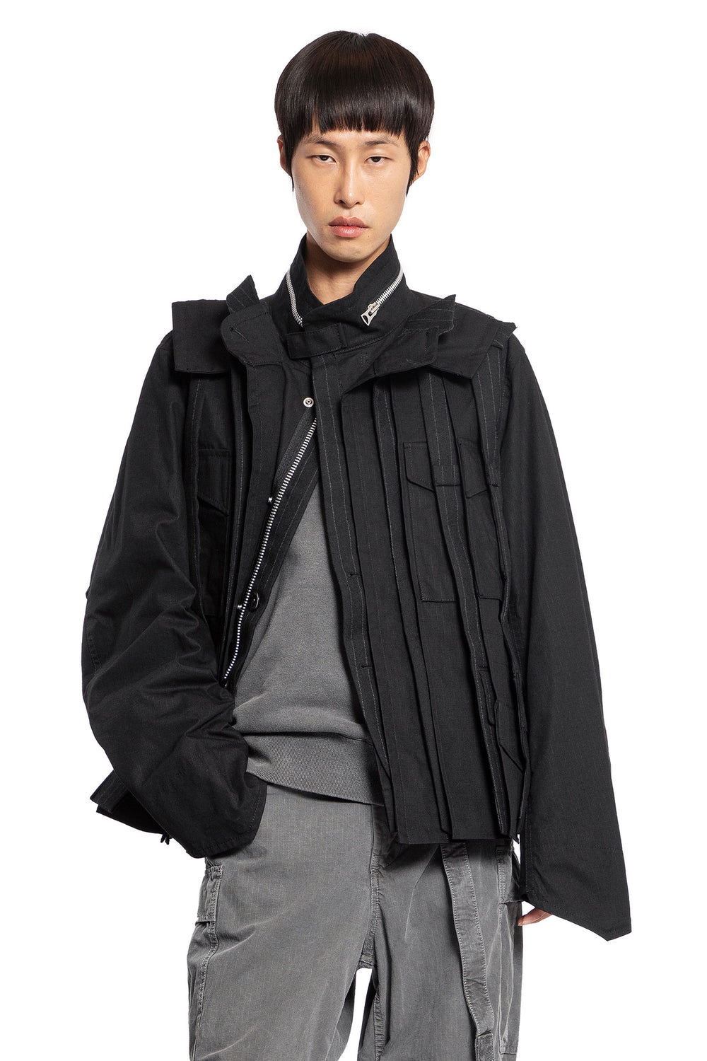 SACAI MAN BLACK JACKETS