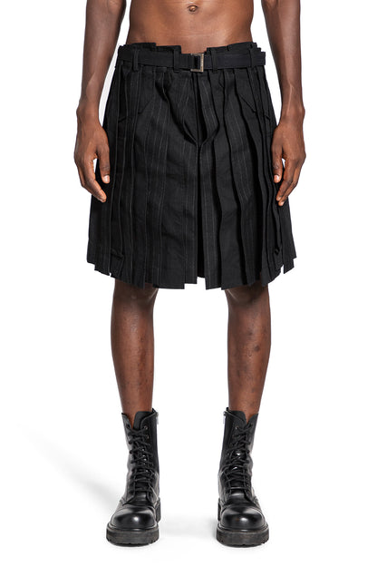 Antonioli SACAI MAN BLACK SHORTS & SKIRTS