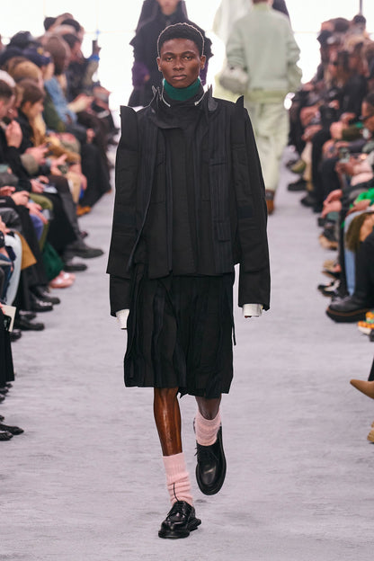 SACAI MAN BLACK SHORTS & SKIRTS