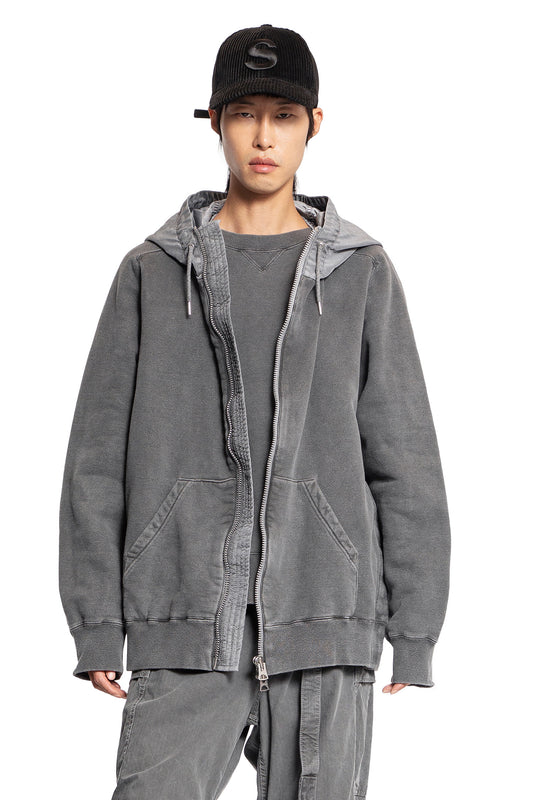 SACAI MAN GREY SWEATSHIRTS