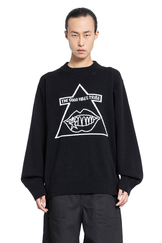 SACAI MAN BLACK KNITWEAR