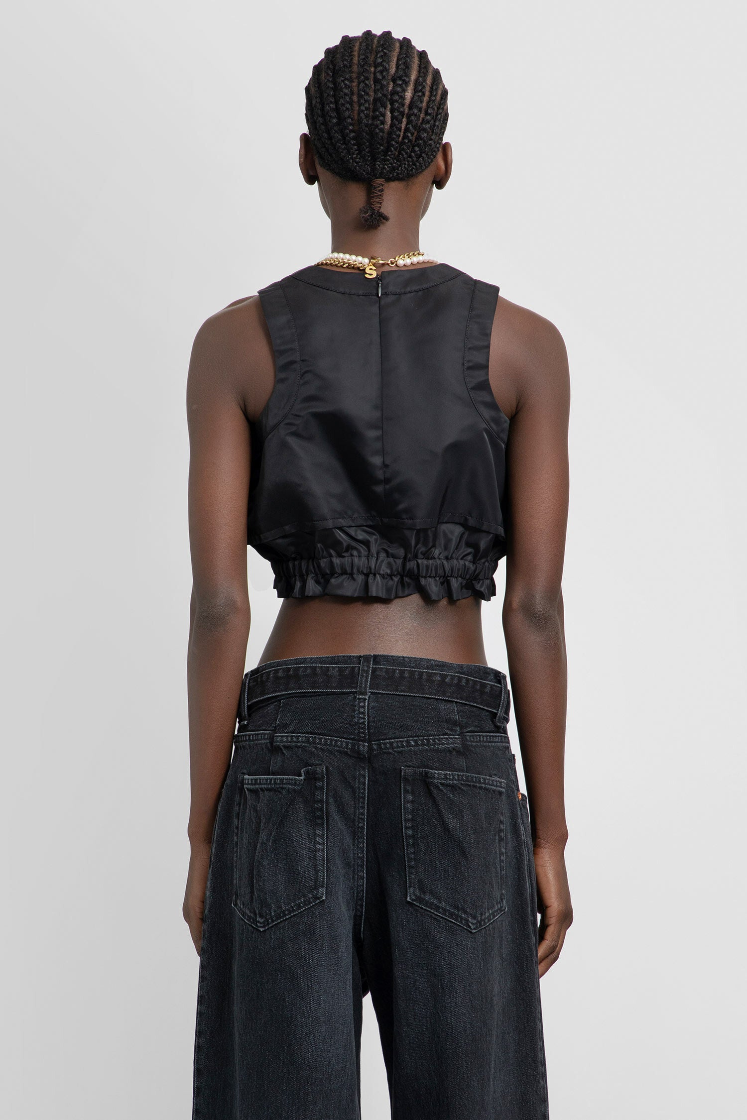 SACAI WOMAN BLACK TOPS