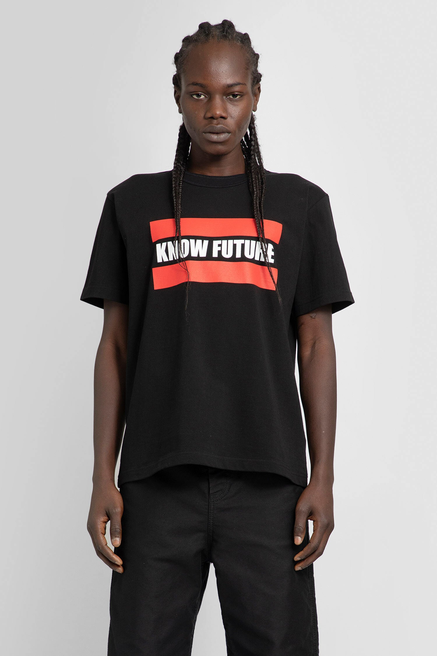 SACAI MAN BLACK T-SHIRTS & TANK TOPS