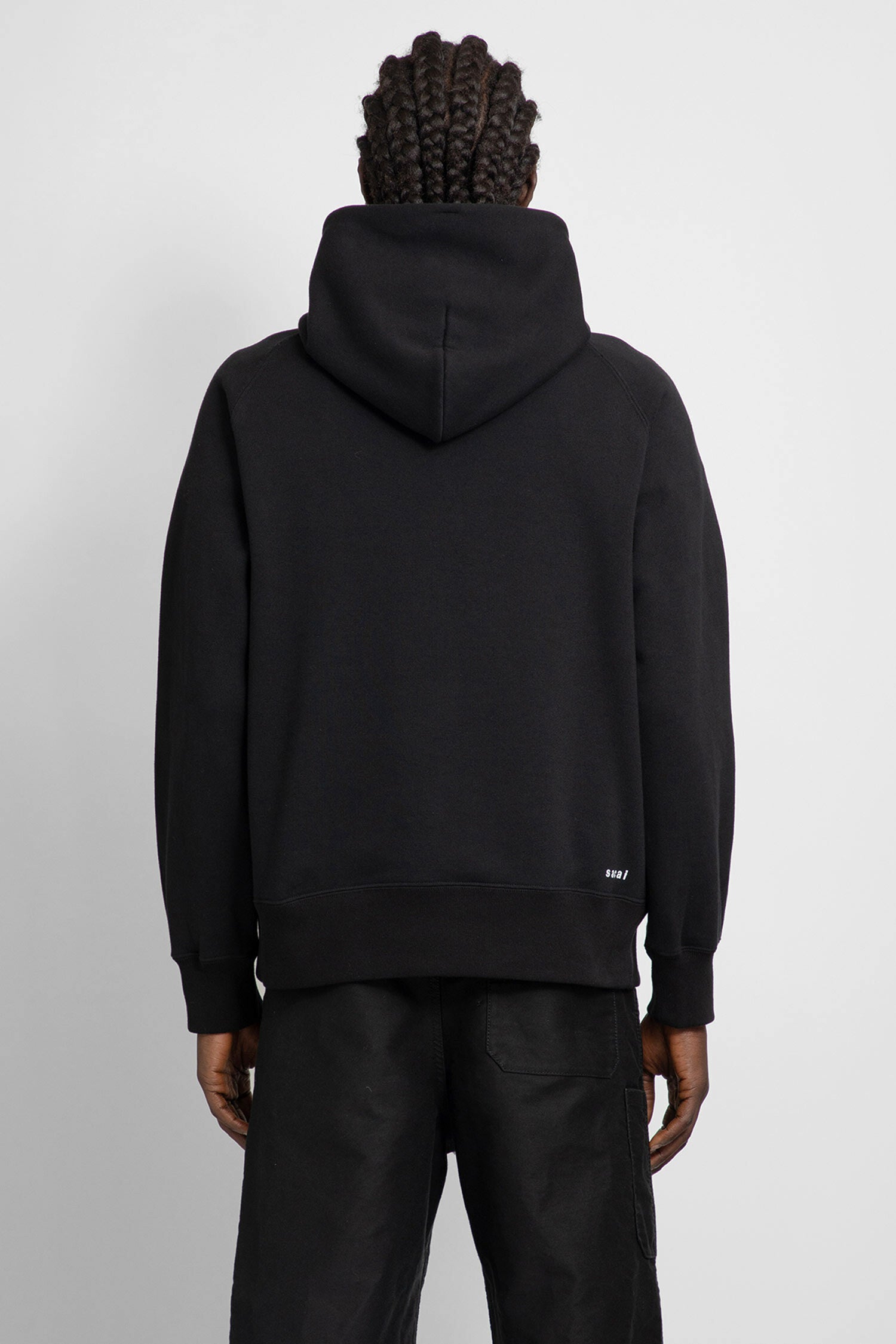 SACAI MAN BLACK SWEATSHIRTS