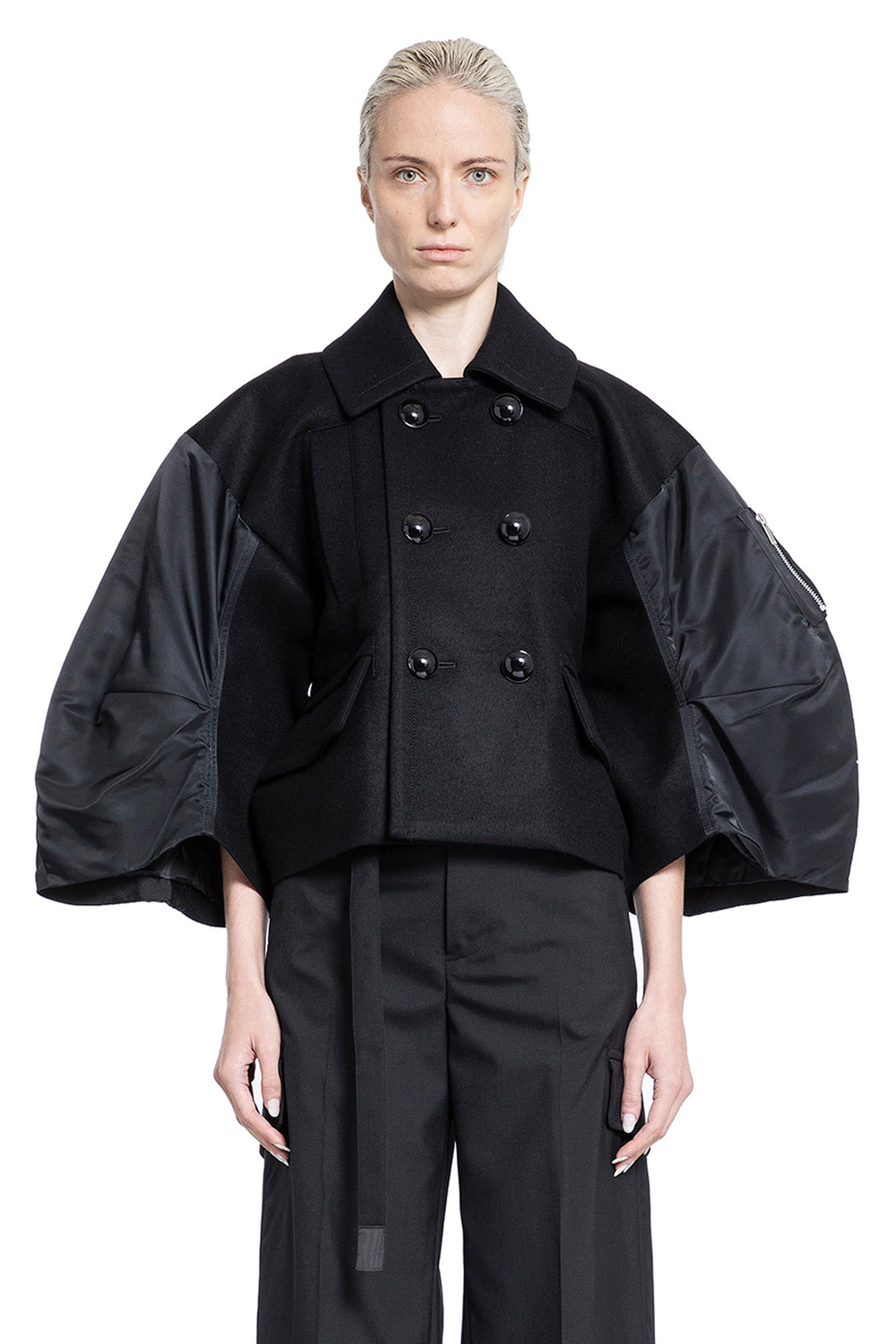 SACAI WOMAN BLACK JACKETS