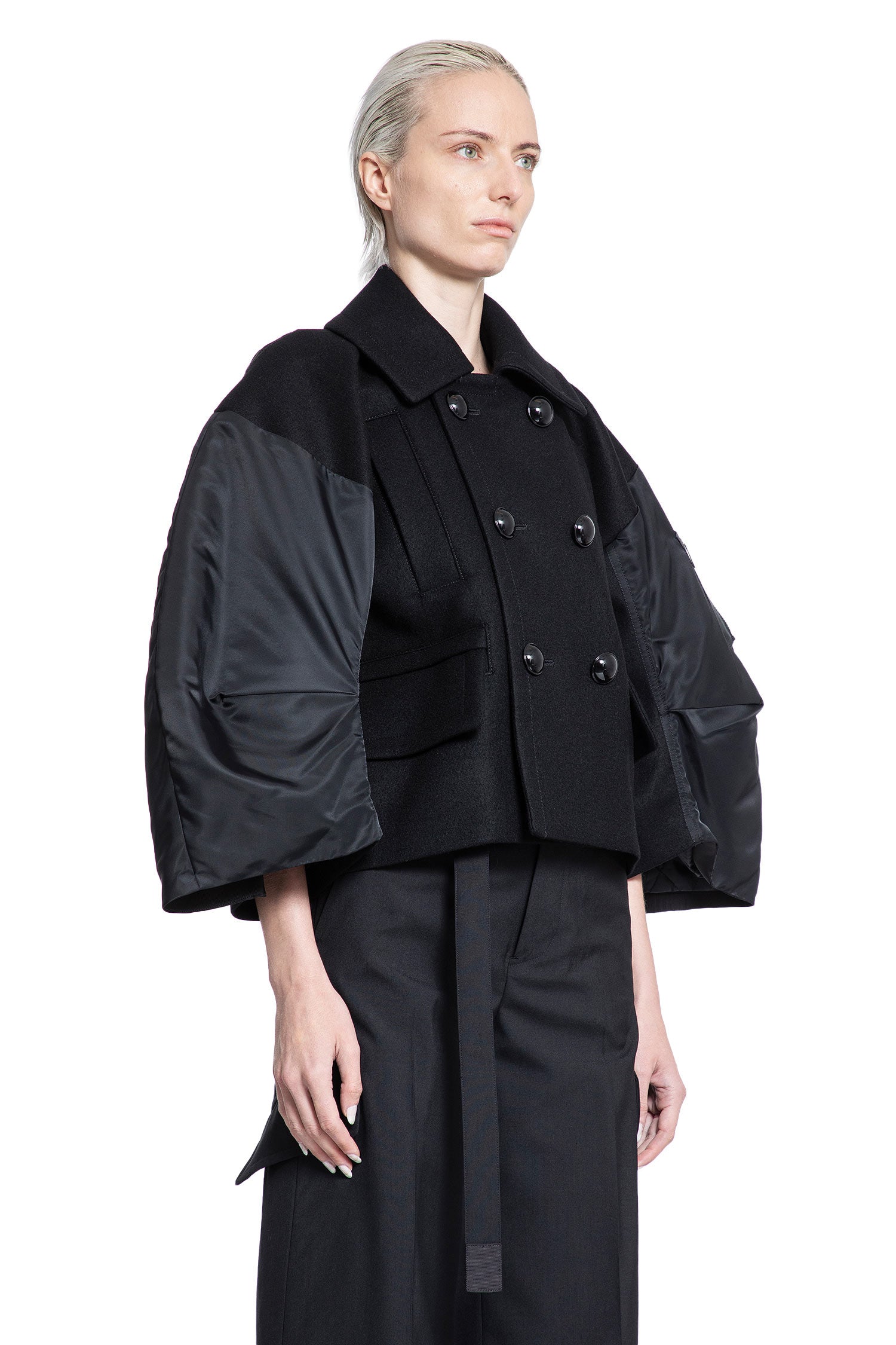 SACAI WOMAN BLACK JACKETS