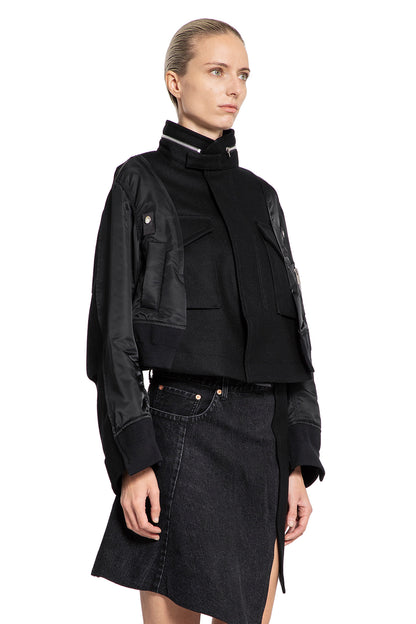 SACAI WOMAN BLACK JACKETS