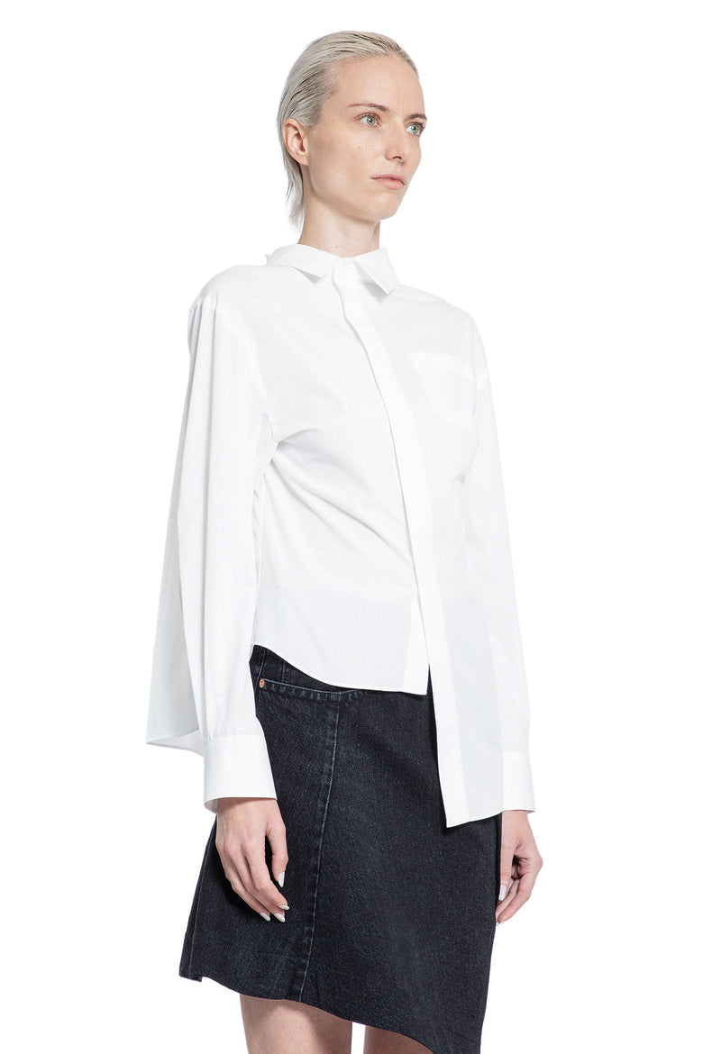 SACAI WOMAN WHITE SHIRTS