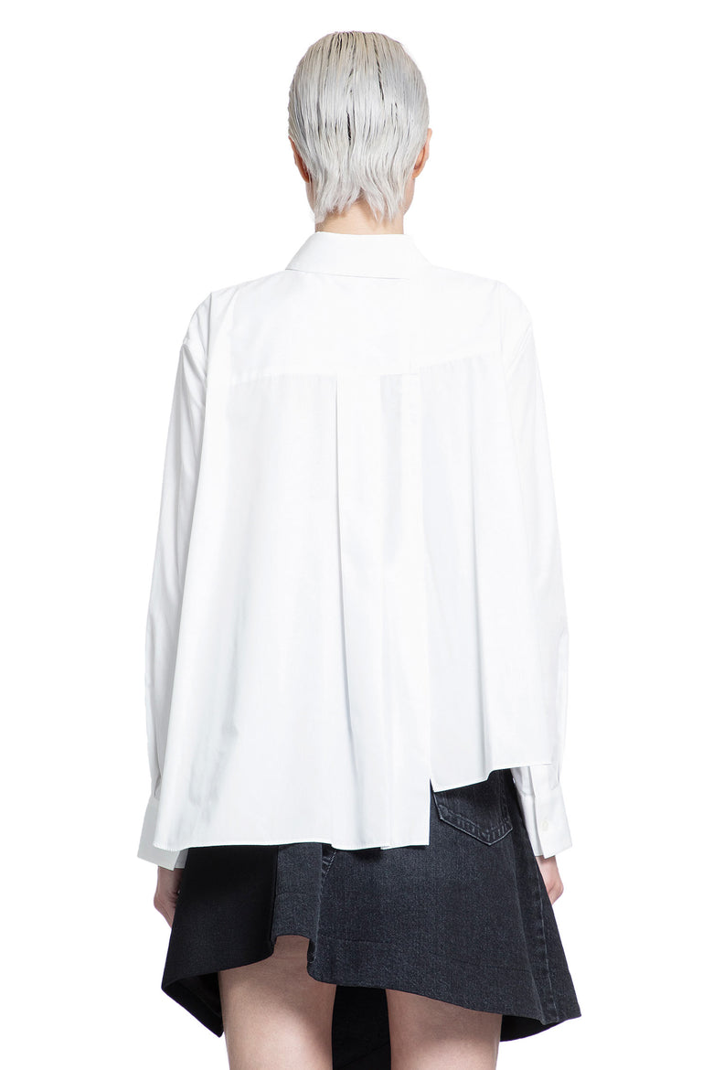 SACAI WOMAN WHITE SHIRTS