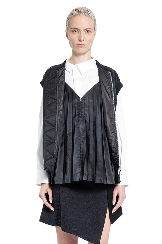 SACAI WOMAN BLACK VESTS