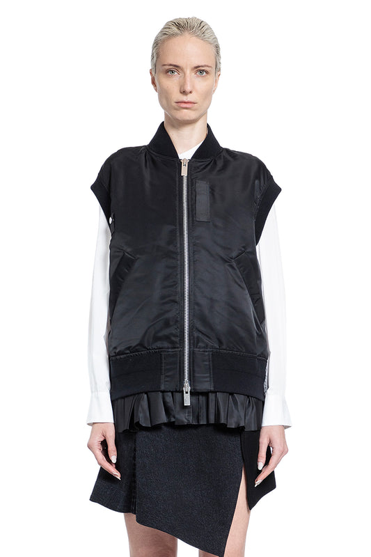 SACAI WOMAN BLACK VESTS