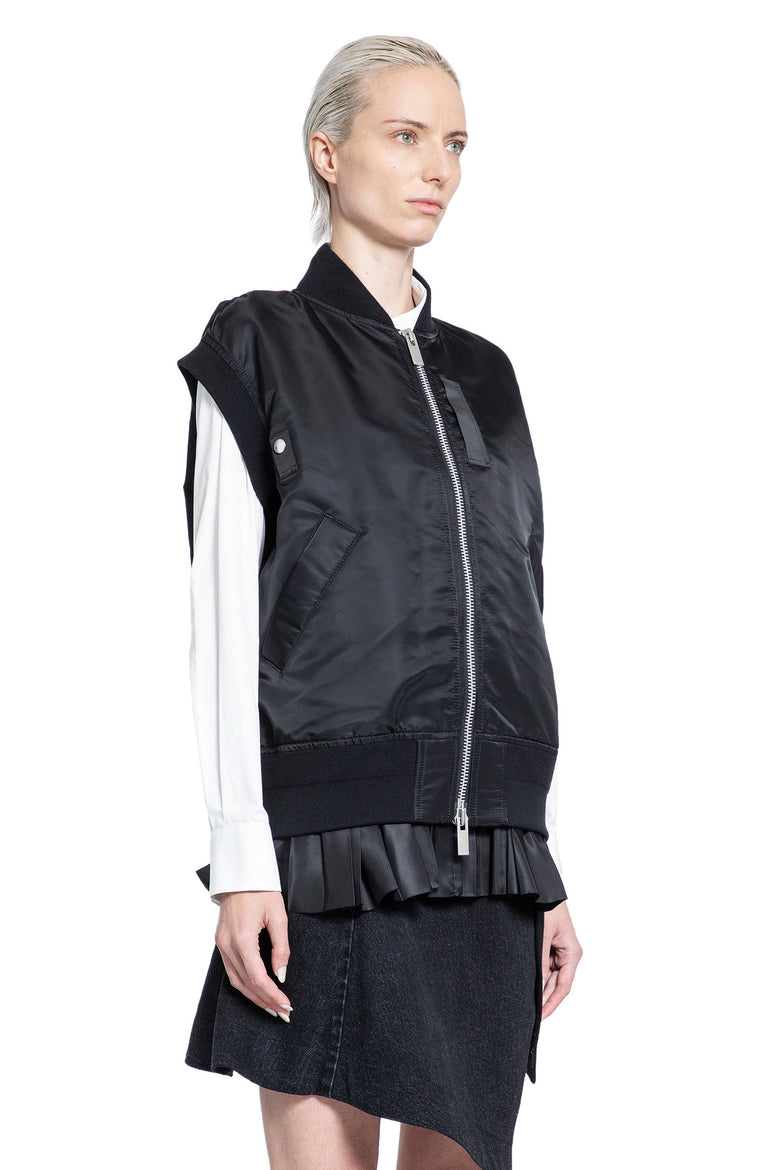 SACAI WOMAN BLACK VESTS