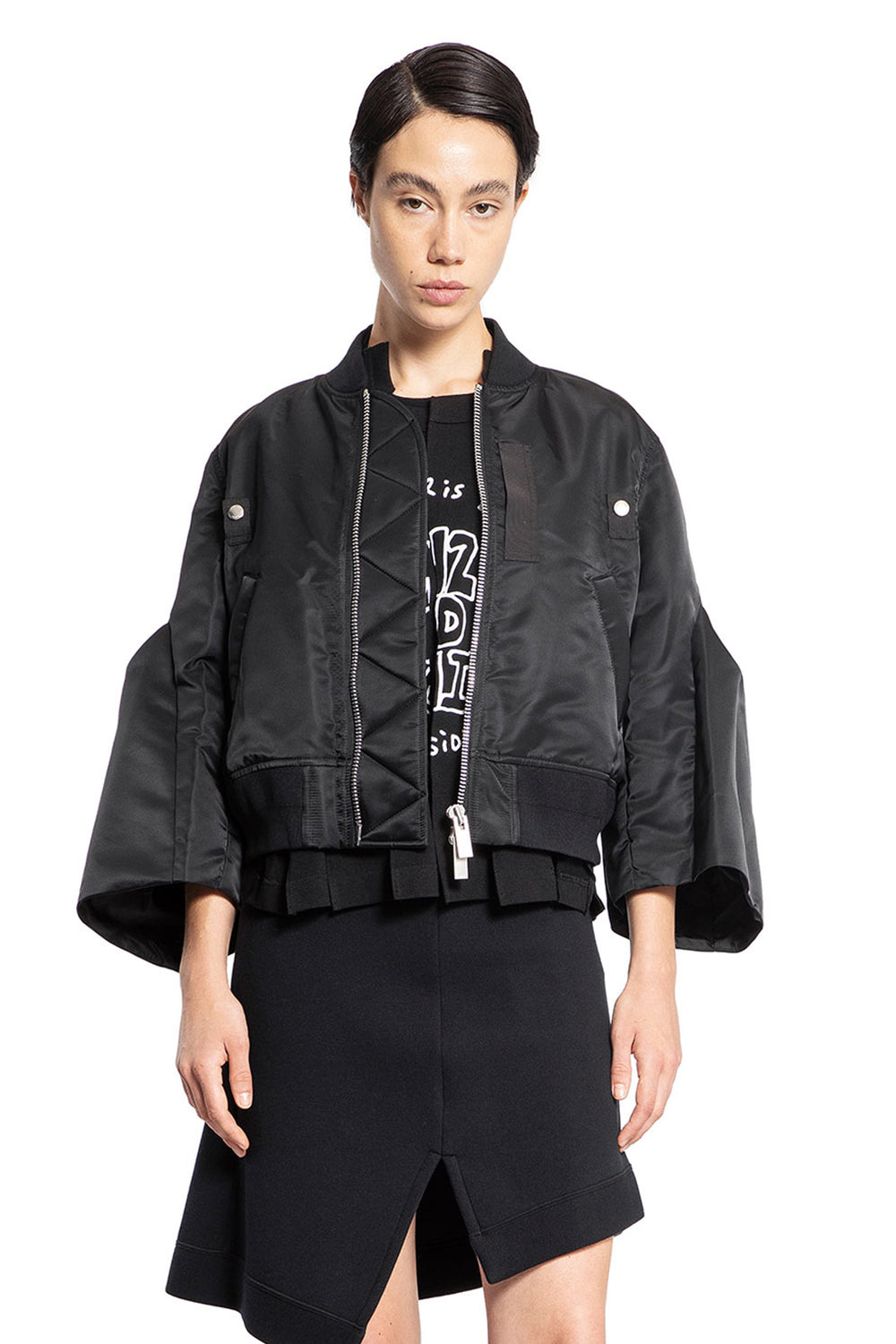 SACAI WOMAN BLACK JACKETS