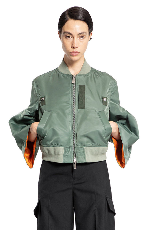 SACAI WOMAN GREEN JACKETS