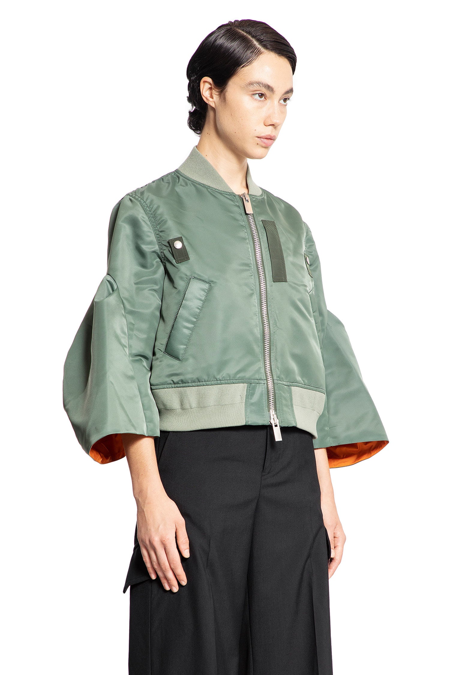 SACAI WOMAN GREEN JACKETS