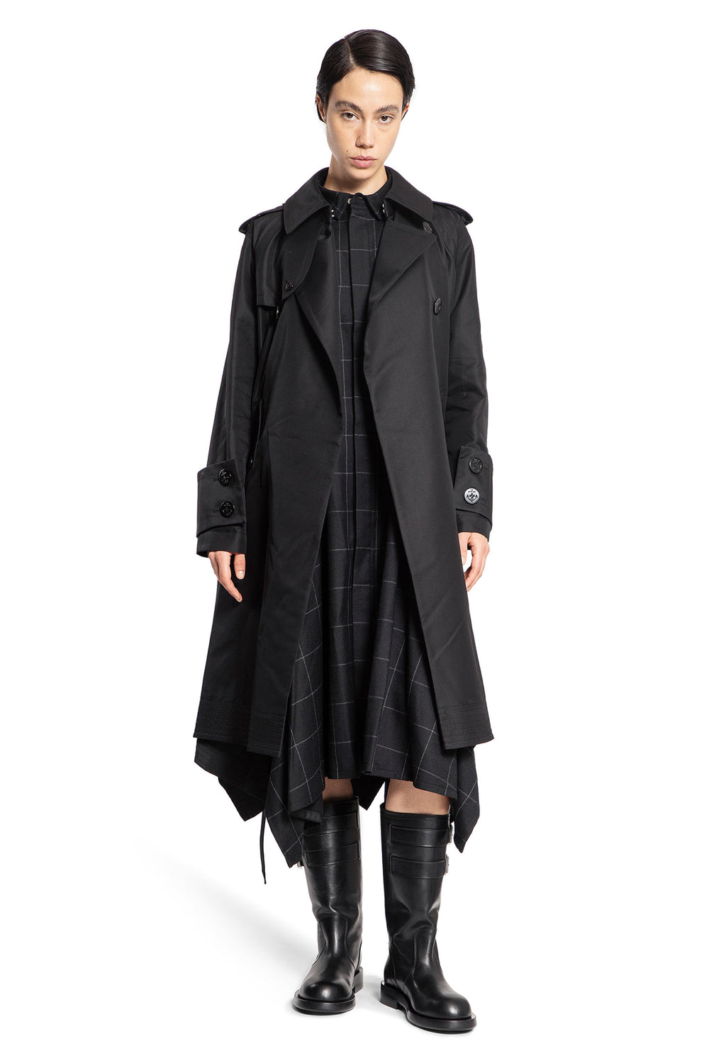 SACAI WOMAN BLACK COATS