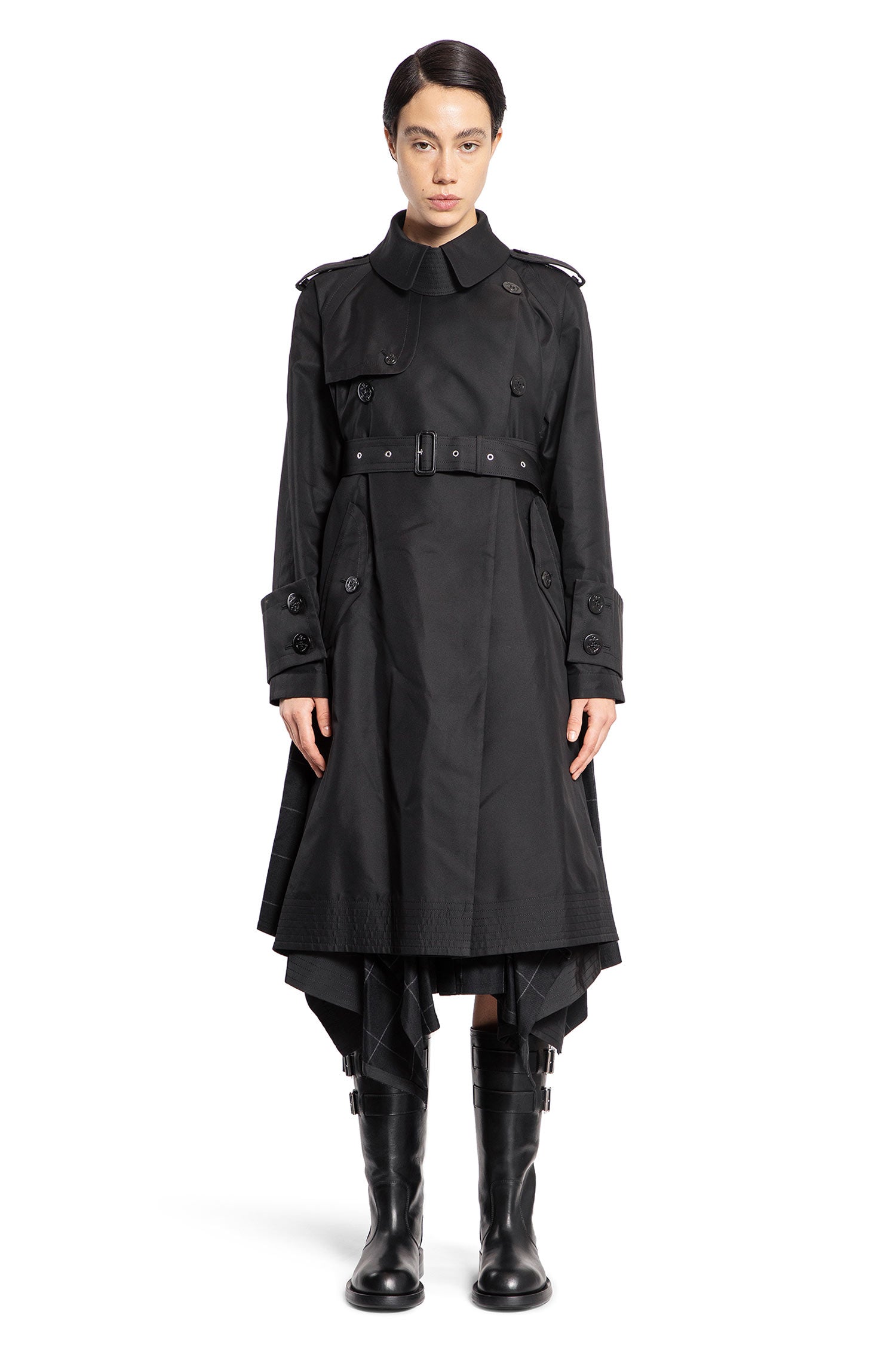 SACAI WOMAN BLACK COATS