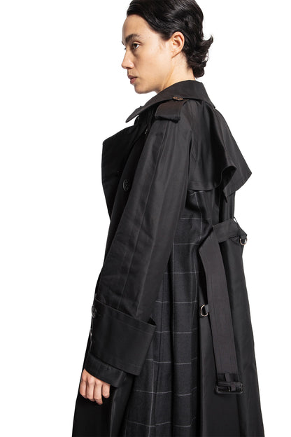 SACAI WOMAN BLACK COATS