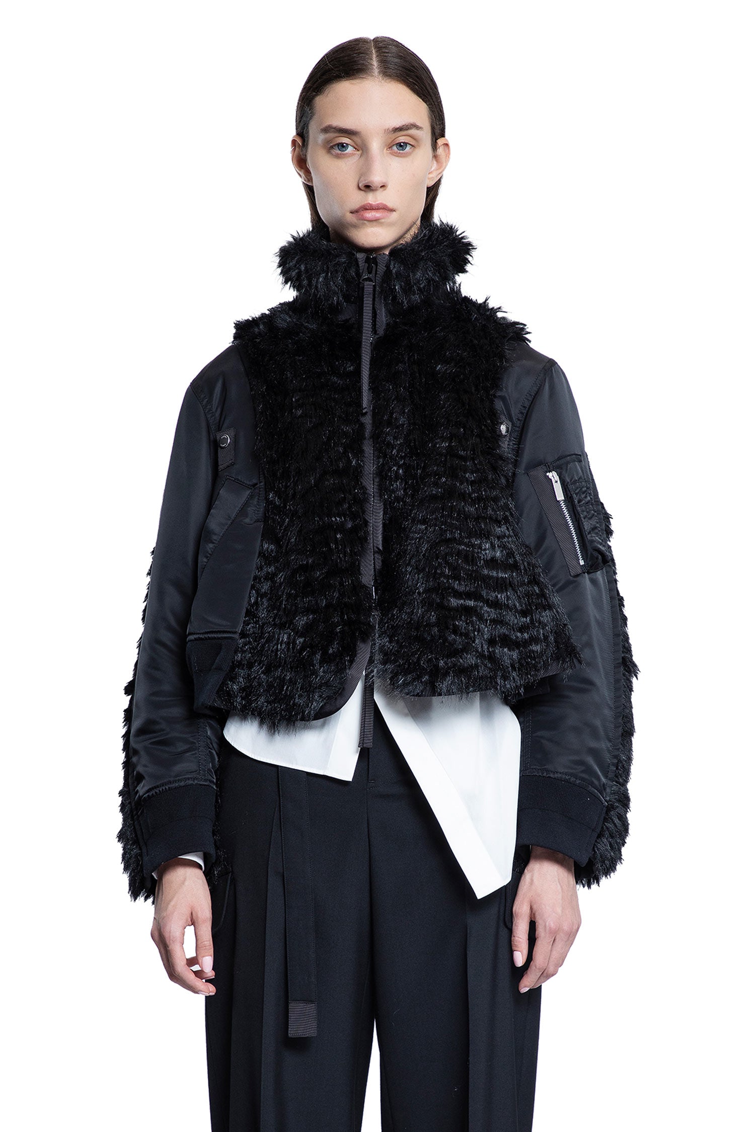 SACAI WOMAN BLACK JACKETS