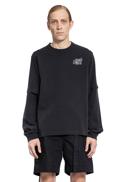 Antonioli SACAI MAN BLACK T-SHIRTS & TANK TOPS