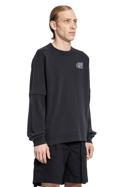 SACAI MAN BLACK T-SHIRTS & TANK TOPS