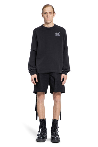 SACAI MAN BLACK T-SHIRTS & TANK TOPS